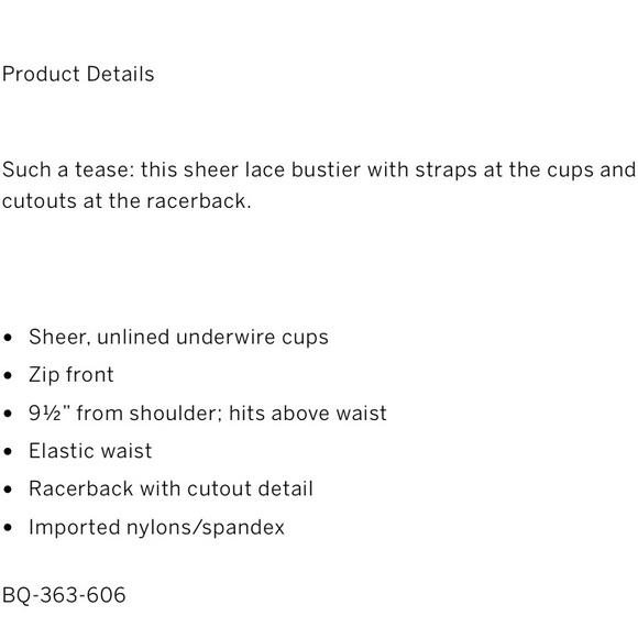 VS XO Lace Cutout Bustier! - Picture 7 of 7